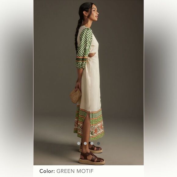 Farm Rio x Anthropologie Palm V-
Neck Midi Dress size XS - Picture 2 of 8